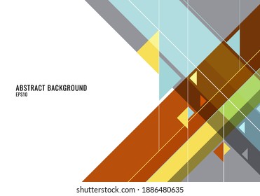 Abstract modern geometric and lines on white background. You can use for cover brochure, presentation, business card, flyer, poster, etc. Vector illustration