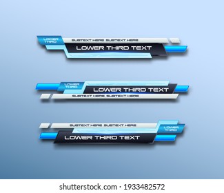 abstract modern geometric lower third banner template design. TV News Bars. broadcasting live streaming. interface template. Vector Illustration.