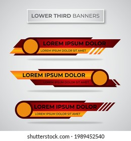 Abstract modern geometric lower third banner template design