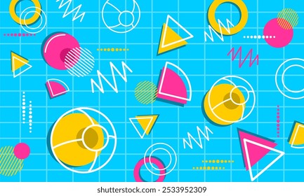 abstract modern geometric memphis background
