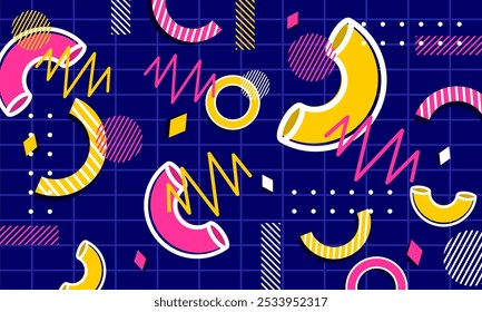 abstract modern geometric memphis background