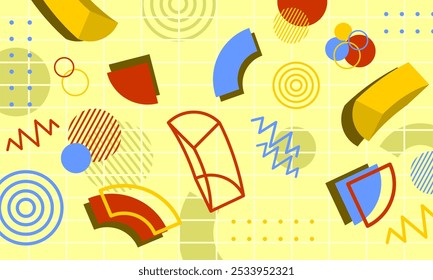 abstract modern geometric memphis background