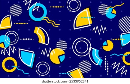 abstract modern geometric memphis background
