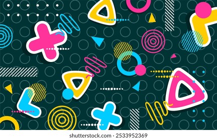 fundo de mênfis geométrico moderno abstrato