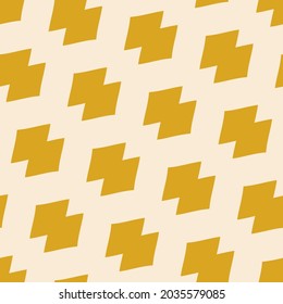 Abstract modern geometric mesh pattern. Seamless vector illustration with yellow mustard shapes. Background is using for design of curves, poster, postcard, texture, pastel, flat texture, wallpaper