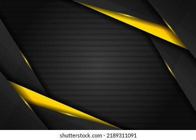 Abstract Modern Geometric Overlap Yellow on Grey Premium Background Template