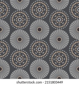 Abstract modern geometric pattern. Black and grey colorful geometric circle pattern.