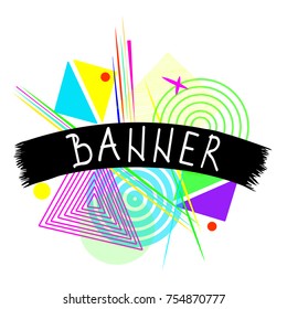 Abstract modern geometric pattern design isolated on white background. Concept for cover design, poster, placard, wallpaper and template