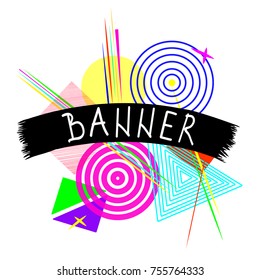 Abstract modern geometric pattern design isolated on white background. Concept for cover design, poster, placard, wallpaper and template