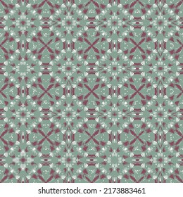 Abstract modern geometric pattern on green background. Simple geometric vector pattern.