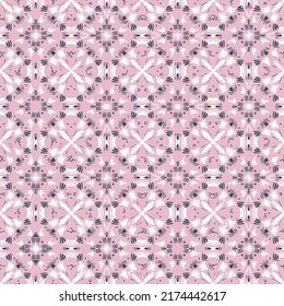 Abstract modern geometric pattern on pink background. Simple geometric vector pattern.
