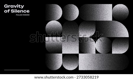 Abstract modern geometric pattern with stipple effect. Bauhaus style design for decorative background or contemporary art presentation.
