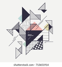 Afiche geométrico abstracto