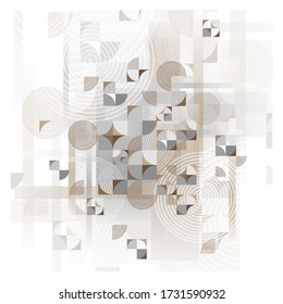 Abstract modern geometric print with circles