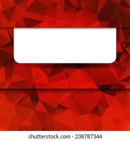 Abstract modern geometric red background with space for text