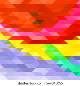 abstract modern geometric red yellow blue background, mosaic of triangles, vector illustration