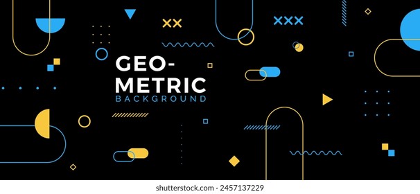 abstracto moderno diseño de fondo de Anuncio de forma geométrica sobre fondo negro