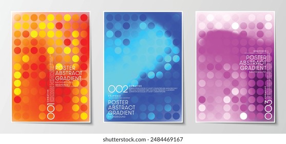 Abstract Modern geometric shape gradient color poster and cover graphic design. Vector illustration