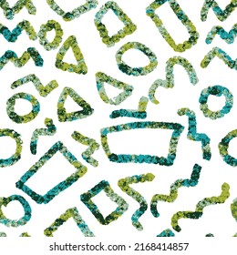 Resumen del patrón texturado de forma geométrica moderna. Fondo geométrico de color azul y verde.