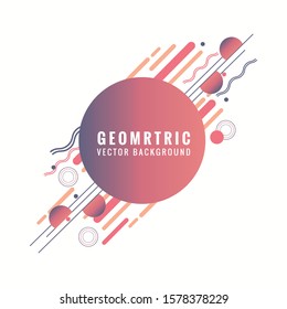Abstract modern geometric shape with white background