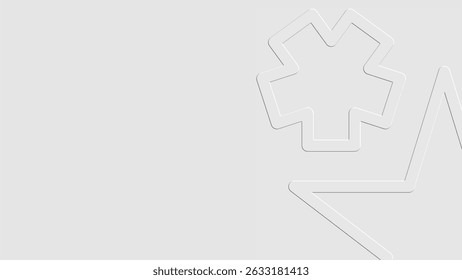 Abstracte moderne geometrische vorm witte grijze achtergrond 