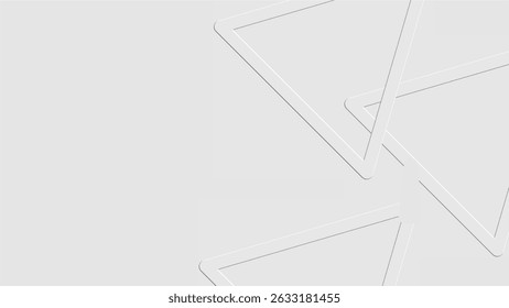 Abstract modern geometric shape white grey background 