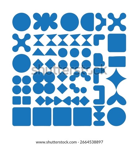 Abstract Modern Geometric Shapes Composition