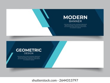 Formas geométricas modernas Abstractas Anuncio de Web para presentación o Plantilla de negocios Fondo de diseño Horizontal