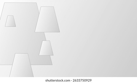 Abstract modern geometric shapes white grey background 