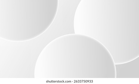 Abstract modern geometric shapes white grey background 