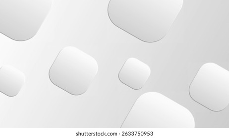 Abstract modern geometric shapes white grey background 