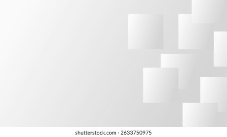 Abstract modern geometric shapes white grey background 
