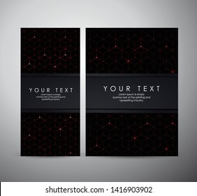 Abstract modern geometric shining pattern digital - Brochure business design template or roll up. 