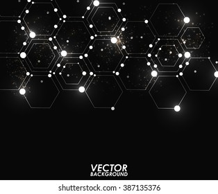 Abstract modern geometric shining pattern digital - Vector Background.