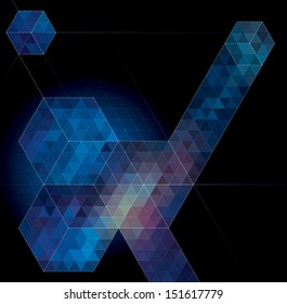 Abstract modern geometric structure background.