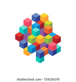 Abstract modern geometric structure composition background, design element template can be used for poster, backdrop, brochure, vector illustration