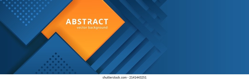 Resumen del fondo de tecnología geométrica moderna, vector. Concepto de tecnología de energía gráfica amarilla y azul, gráfico futurista. Antecedentes científicos amarillos y azules imagen digital abstracta con semitono 