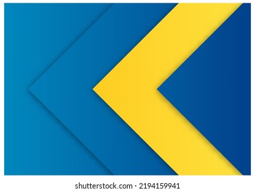 Abstract Modern Geometric Technology Background. Graphic Yellow and Blue Energy Technology Futuristic Background with Copy Space for Text