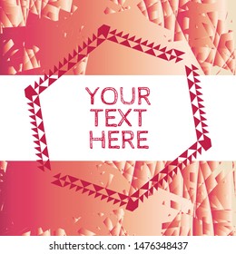 Abstract modern geometric texture with  frames in red