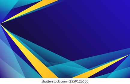 abstract modern geometric triangle blue yellow background for business and corporate marketing