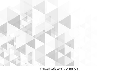 Abstract Modern Geometric Triangles White and Gray Vector Backgrounds