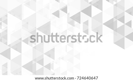 Abstract Modern Geometric Triangles White and Gray Vector Backgrounds