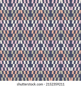 Abstract modern geometric vector pattern. Wavy stripe geometric shape pattern on black background.