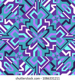 abstract modern geometric violet and green switching pattern