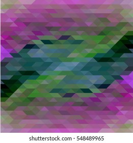 abstract modern geometric violet-green background of the triangles for creativity, vector illustration