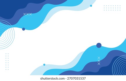 Fondo de Anuncio de diseño de marco de borde ondulado geométrico moderno Abstractas