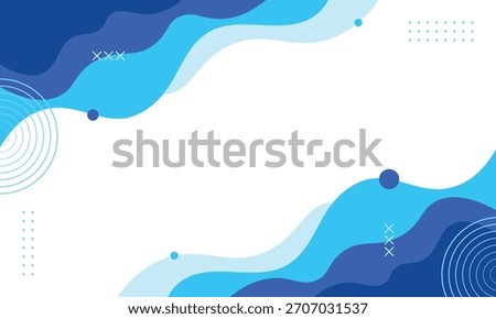 Abstract modern geometric wavy border frame design banner background