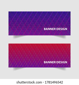 Abstract modern geometric web banner template design
