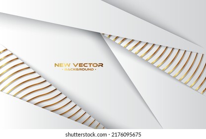	
Moderner abstrakter, hellsilberner Hintergrund, Vektorgrafik. Elegantes kreisförmiges Design mit goldener Linie.