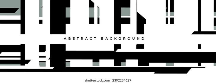 Abstrakter moderner geometrischer breiter Hintergrund-Banner mit geometrischen Formen und Linien. Vektorgrafik-Textur
